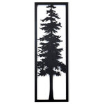 StyleCraft - Cypress I Laser Cut Metal Wall Art With Fired Finish 36"H12"W - Crafted from iron and coated in a matte black finish, the StyleCraft Exclusive Laser Cut Metal Wall Art with Fired Finish is a great statement piece for any home. This wall art features a cypress tree silhouette. Place this unique wall piece in your dining room, living room, or kitchen.