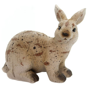 Home and Garden Antiqued Sitting Bunny Polyresin Bunny Easter A0939 B