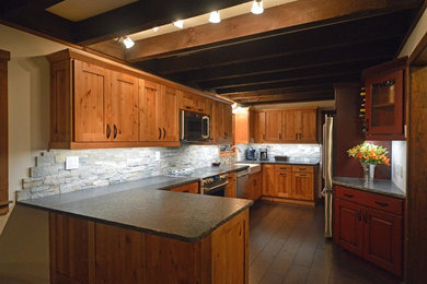Mid-sized mountain style kitchen photo in Boston