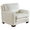 Joanna Leather Craft Chair, Ivory White