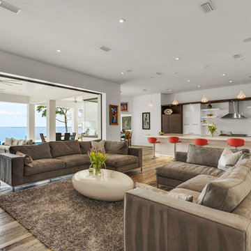 Modern Cabinetry in White  High gloss
