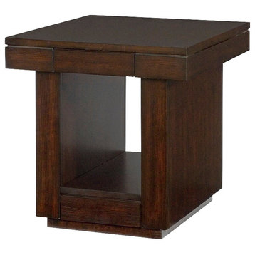 Hammary Uptown Drawer End Table, Mocha
