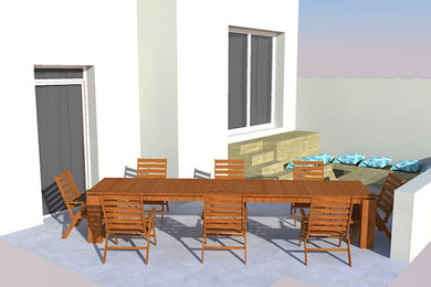 Idée de décoration pour une terrasse.