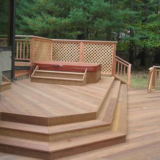 Basking Ridge Ipe and Cedar Deck with Hot Tub