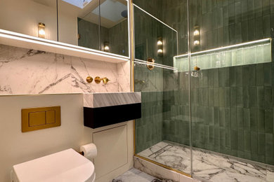 Design ideas for a contemporary bathroom in London.