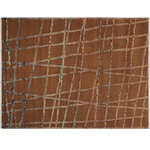 Bareens Designer Rugs - Abstract Moroccan High-Low Skidmore Brown/Ivory Wool Rug - 7'10'' x 10'2'' - Make a statement in your home with this meticulously hand-knotted high-low pile Moroccan wool rug. An intricate design made with luxurious wool and exquisite coloration makes this extravagant rug a compelling focal point in any living area.