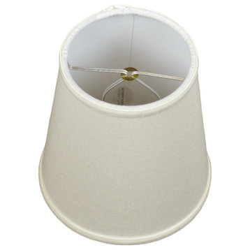 Fenchel Shades 4"x5.5"x6" Bulb Clip Attachment Empire Lamp Shade, Linen Cream
