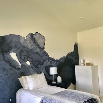 Install: Large Scale Watercolor Effect Mural