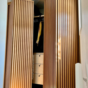 Slatted Wood Reach-In Closet