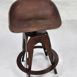 Sheet Metal Tractor Stools - Bar Stools And Counter Stools