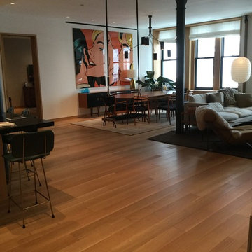 Rift Sawn Engineered White Oak. Woca Master Oil