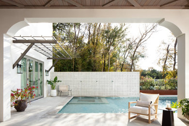 Backyard rectangular pool in Austin.