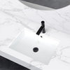 Stylish 24" Rectangular Undermount Ceramic Bathroom Sink With 2 Overflow Finishe