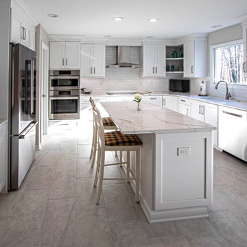 Greenfield Cabinetry White Kitchen, Office Area and Pantry Storage