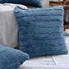 Super Mink Throw Pillow Covers, Set of 4, Blue Mirage, 20''x20''