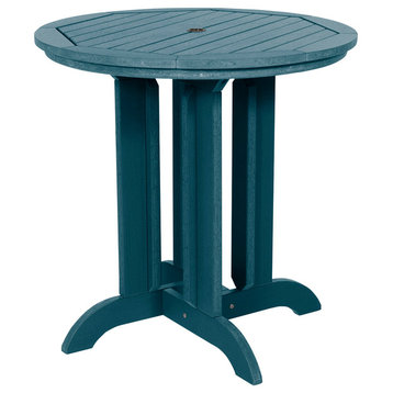 Round Counter-Height Dining Table, 36'', Nantucket Blue