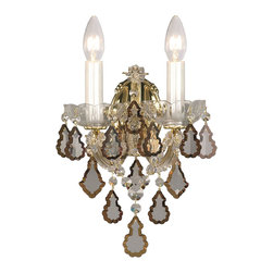Inviting Home - Honey and Gold Crystal Sconce - Wall Lighting