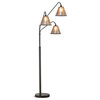 Midtown 3-Light Arch Floor Lamp, Dark Bronze/Mica