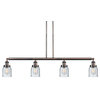 Innovations Lighting 214-S Small Bell Bell 4 Light 50"W - Antique Copper /