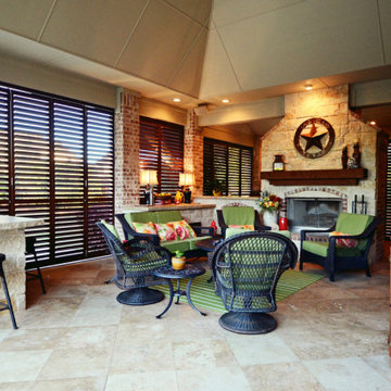 "Outdoor Patio Living" Plantation Shutter applications