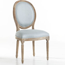 Louis XVI Dining Chair - French Blue - Dining Chairs
