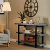 Alaterre Furniture Pomona 48" Metal and Wood Media/Console Table in Slate Gray