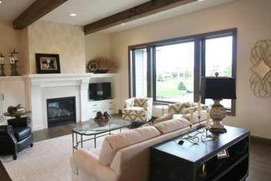 Living room - french country living room idea in Other