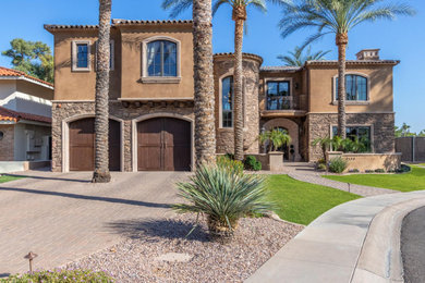 Huge tuscan exterior home photo in Phoenix