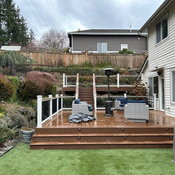 Multi-Level Backyard Deck & Railing Renovation