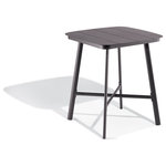 Oxford Garden - Eiland 36" Square Bar Table, Carbon - With a subtle, sophisticated look, the Eiland Bar Table will complement a variety of spaces. This bar table is fabricated using lightweight, low-maintenance, durable powder-coated aluminum. The Eiland Bar Table pairs beautifully with Eiland or Salino Bar Stools.