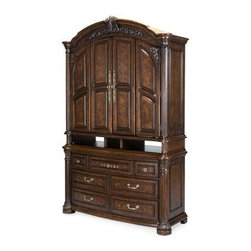 AICO Furniture - Monte Carlo II Media Cabinet in Cafe Noir - N53081-46 - Home Office Accessories