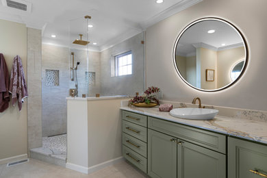 Mid-sized transitional bathroom photo in Other