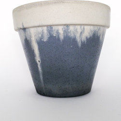 10" Classic Concrete Pot / Two Tone Flip - Indoor Pots And Planters