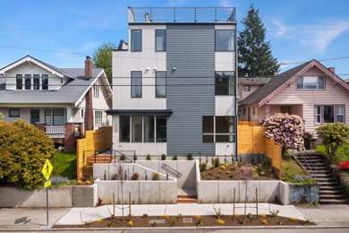 This is an example of a contemporary exterior in Seattle.