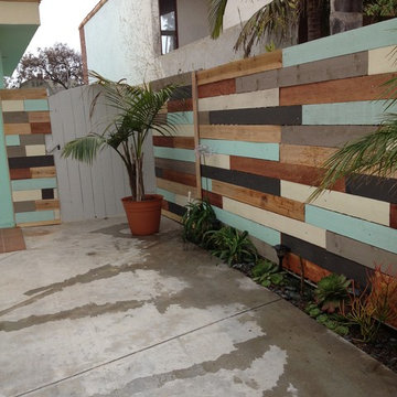 Reclaimed wood fence