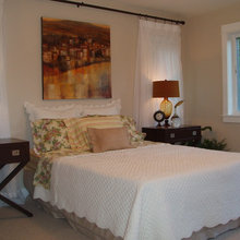 curtain rod over bed