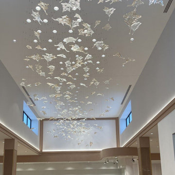 Expansive Maple Leaves Ceiling Multi Pendant Chandelier