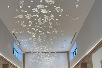 Expansive Maple Leaves Ceiling Multi Pendant Chandelier