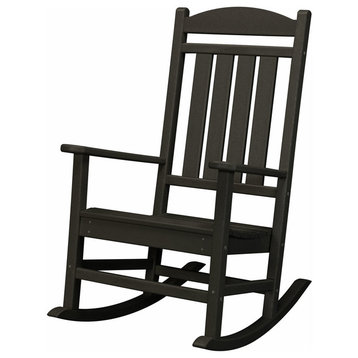 All-Weather Pineapple Cay Porch Rocker, Black
