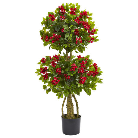 4" Double Bougainvillea Artificial Topiary Tree