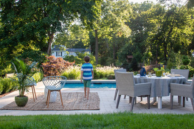 Example of a beach style pool design in Boston