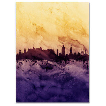 Michael Tompsett 'Edinburgh Skyline Tall Yellow' Canvas Art, 35x47