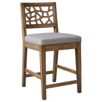 INK+IVY Crackle Counter Stool, Light Gray