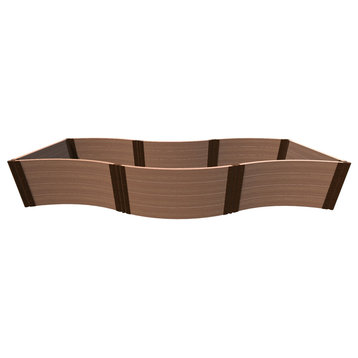 Classic Sienna 'Lazy Curve' - 4' X 12' X 22" Raised Garden Bed - 2" Profile