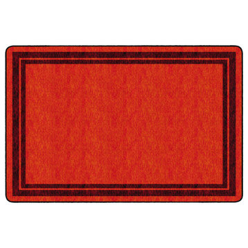 Flagship Carpets FE424-32A 6'x8'4" Double Border Red Educational Rug