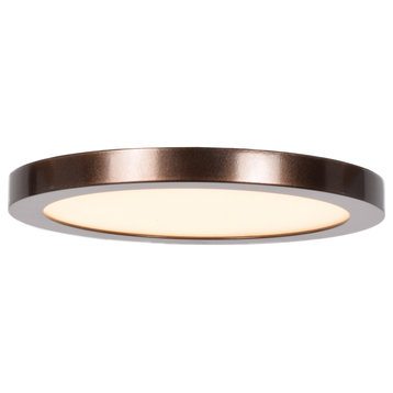 Disc LED Round Flush Mount, Bronze, 5.5"