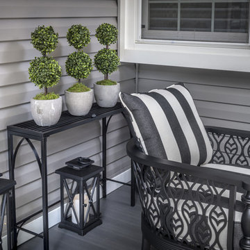 Wynnewood, PA: Black and White Outdoor Patio