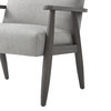 Rustic Manor Gian Armchair Upholstered, Gray and Gray Linen