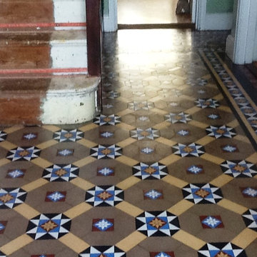 Victorian Tiled Floor Repaired and Cleaned in Wellingborough