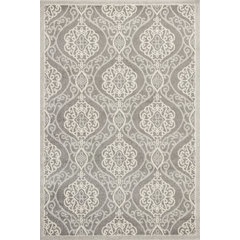 5'x8' Silver Machine Woven UV Treated Floral Ogee Indoor Outdoor Area Rug 5'x8' Silver Machine Woven UV Treated Floral Ogee Indoor Outdoor Area Rug